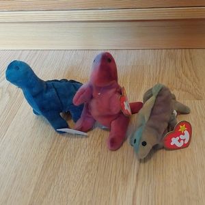 TY mini dinosaur trio